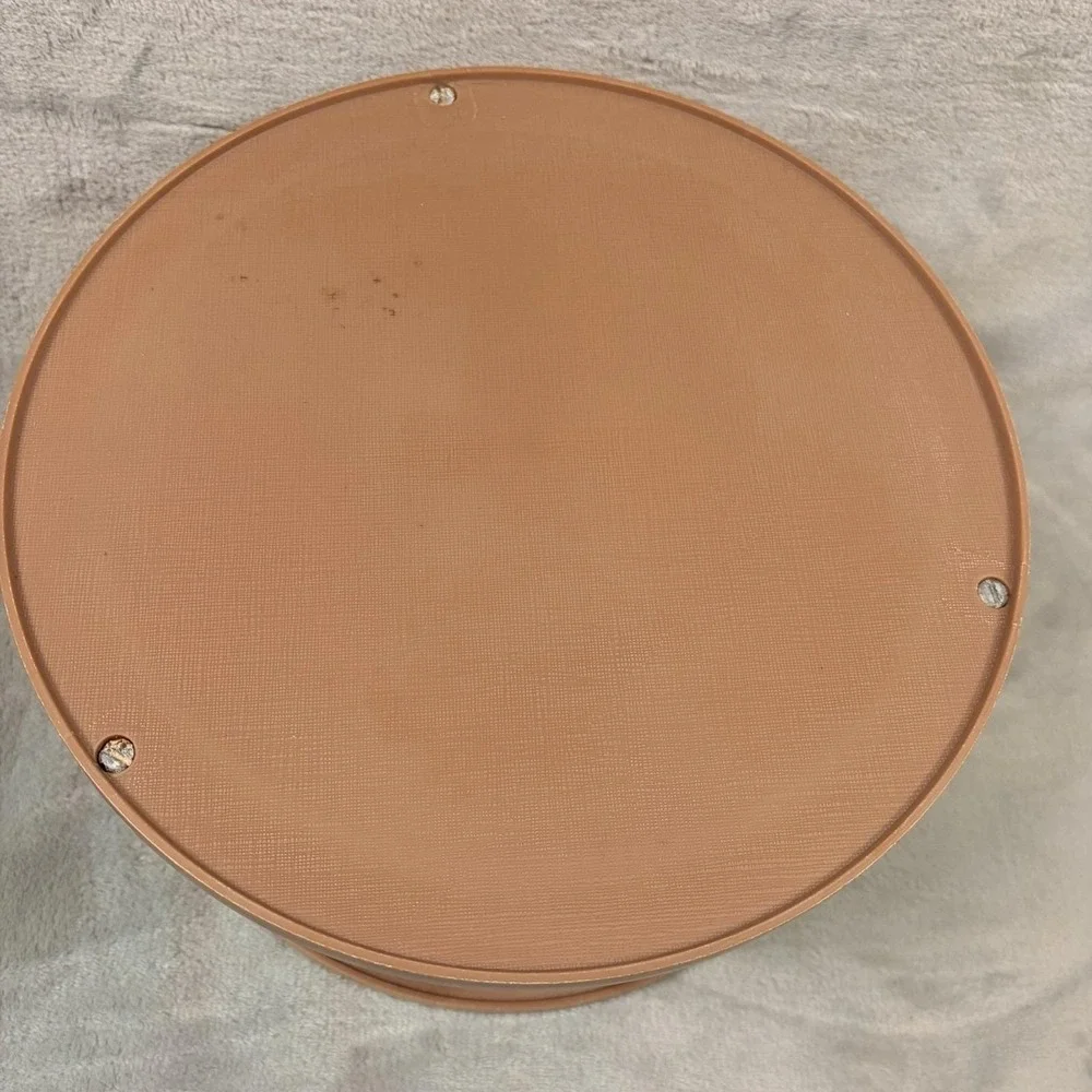 Vintage Rubbermaid 2 Tier Lazy Susan Turntable Brown Plastic‎ Cabinet Organizer